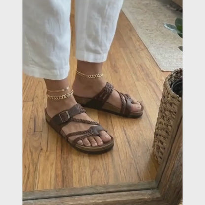 Marelia - Sandales en cuir à confort orthopédique femme