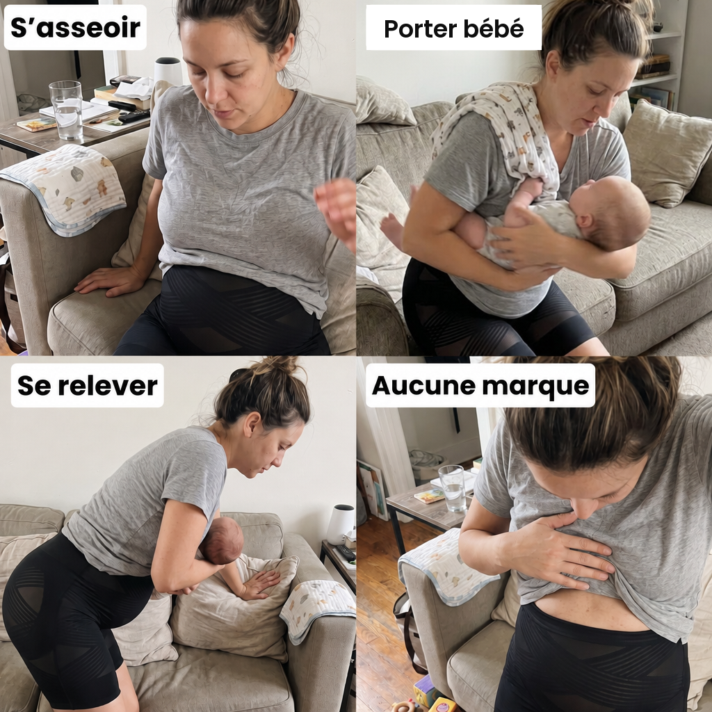 S’asseoir, porter bébé, se relever