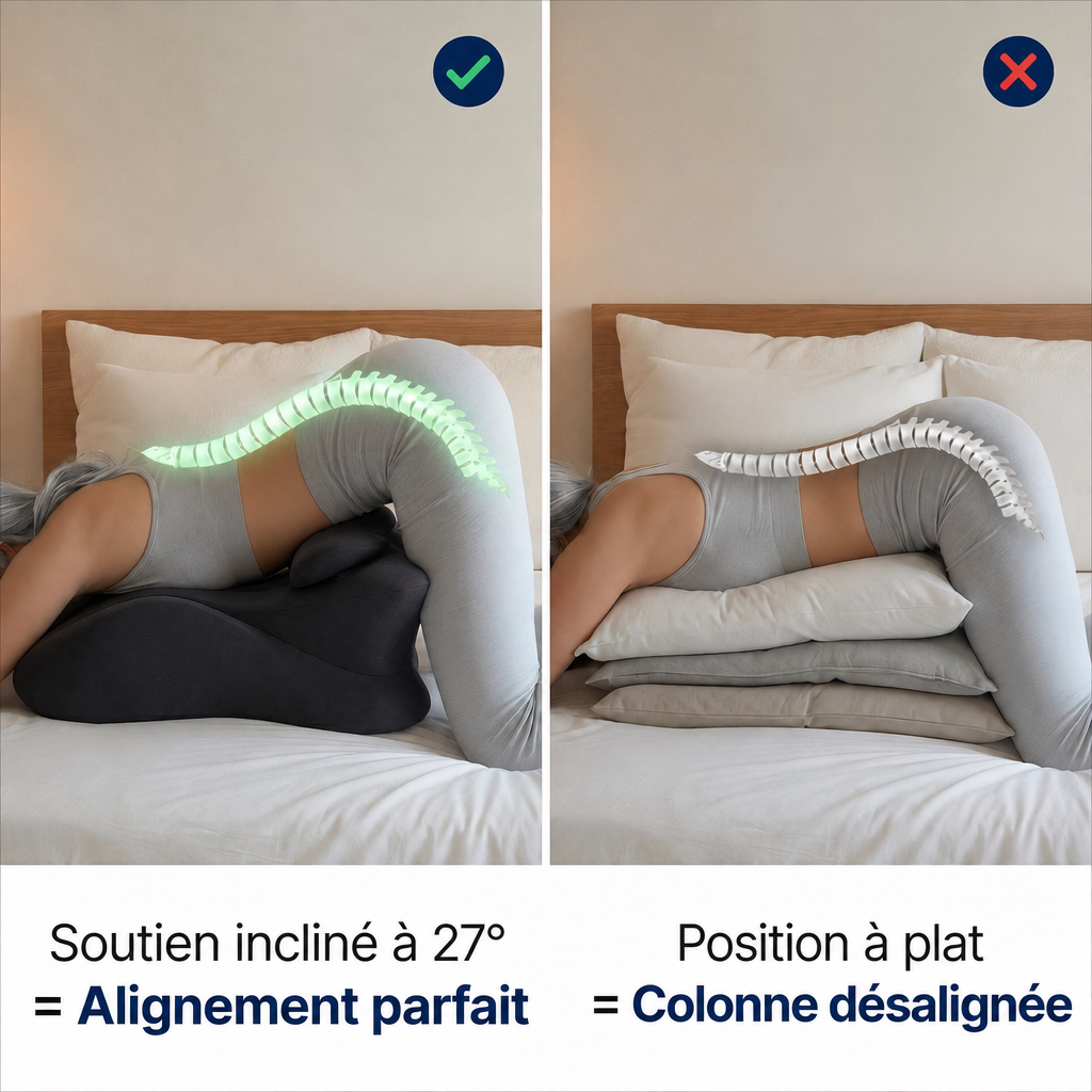 Soutien incliné à 27° = alignement parfait