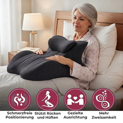 Schmerzfreie Positionierung, stützt Rücken und Hüften